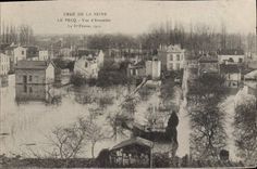CPA Le Pecq Vue D'Ensemble Le 1er février 1910 crue de la seine