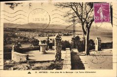 CPA Antibes Vue Prise De La Garoupe La Table D'Orientation