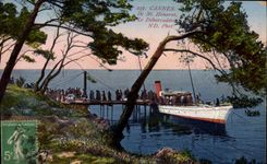 CPA Cannes St Honorat Le Debarcadere