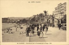 CPA Cannes Boulevard De La Croisette la plage