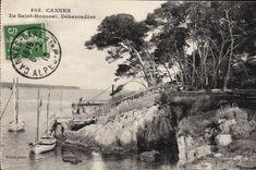 CPA Cannes Ile Saint Honorat Debarcadere