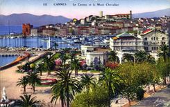 CPA Cannes Le Casino Et Le Mont Chevalier