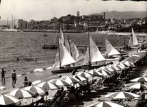CPSM Cannes La Plage Et Le Suquet