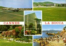 CPSM Cannes La Bocca L'Aerodrome Le Stade plage