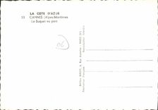 CPSM Cannes Le Suquet Vu Port
