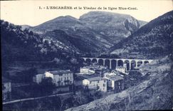 CPA L'Escarene Et Le Viaduc De La Ligne Nice Coni