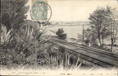 CPA Golfe Juan vue ligne chemin de fer