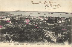 CPA Golfe Juan Vue Generale Et I'Escadre Et Plage
