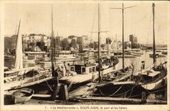 CPA Golfe Juan La Mediterrannee Le Port Et Les Hotels