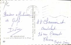 CPA Golfe Juan Le Port Et Le Boulevard De La Plage