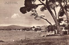 CPA Juan Les Pins La Plage Et Les Villas