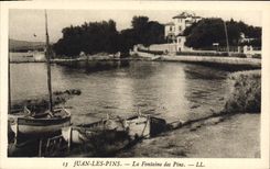 CPA Juan Les Pins La Fontaine Des Pins