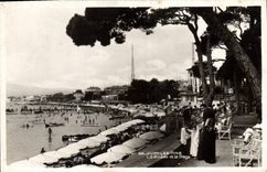 CPA Juan Les Pins La Pinede Et La Plage