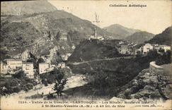 CPA Lantosque les Hotels Route De Nice A Saint Martin Vesubie
