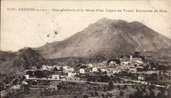 CPA Levens Vue Generale Et Le Mont Vial Ligne du tram