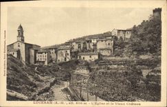 CPA Luceram L'Eglise Et Le Vieux Château