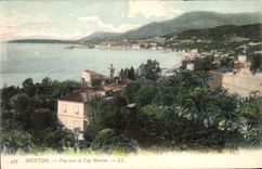 CPA Menton Vue Vers Le Cap Martin