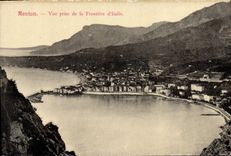 CPA Menton Vue Prise De La Frontiere D'Italie