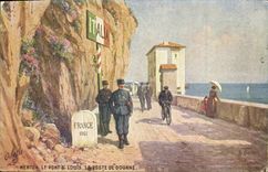 CPA Menton Le Pont St Louis Le Poste de douane