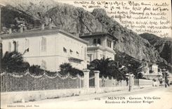 CPA Menton Garavan Villa Gena Residence Du President Kruger