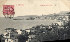 CPA Menton Vue Prise De Garavan