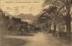 CPA Menton les Jardins Du Carei Palmiers