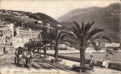 CPA Menton Le Boulevard De Garavan