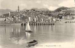 CPA Menton Vue Prise Du Mole