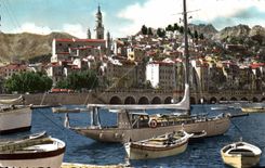 CPA Menton Vue Du Port Et Vieille Ville