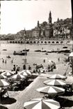 CPA Menton La Plage Et La Vieille ville