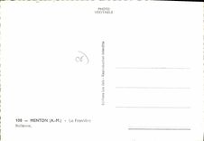 CPSM Menton La Frontiere Italienne