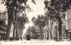 CPA Nice L'Avenue De La Gare Eglise