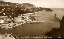 CPA Nice Entree Du Port Et Mont Boron