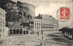 CPA Nice L'Escalier Lesage Et I'Hotel Suisse