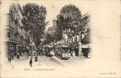 CPA Nice L'Avenue De La Gare
