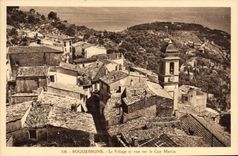 CPA Roquebrune Le Village Et Vue Sur Le Cap Martin