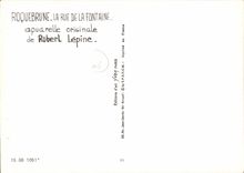 CPSM Roquebrune rue de la fontaine aquarelle Robert Lépine