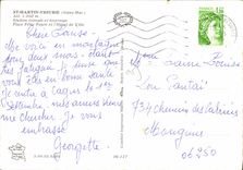 CPSM St Martin Vesubie place Felix Faure hotel de ville