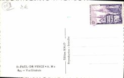 CPA St Paul De Vence Vue Generale
