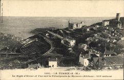 CPA LA TURBIE le righi d'hiver et vue sur Monaco