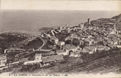 CPA LA TURBIE vue générale et vue sur Monaco