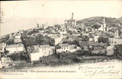 CPA LA TURBIE vue générale prise du Mont Bataille