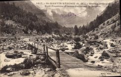 CPA SAINT-MARTIN-VESUBIE pont frontière