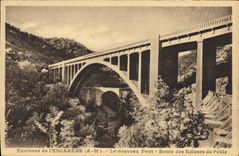 CPA environs de l'ESCARENE nouveau pont route des écluses de Peille