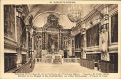 CPA SAINT-MARTIN-VESUBIE intérieur de la chapelle