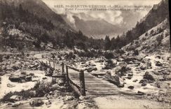 CPA SAINT-MARTIN-VESUBIE pont frontière