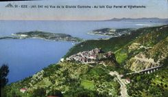 CPA EZE vue de la grande corniche CAP FERRAT VILLEFRANCHE