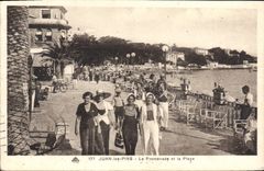CPA JUAN-les-PINS promenade plage
