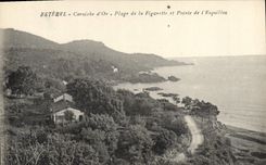 CPA ESTEREL corniche d'or plage de la Figarette Point de l'Esquillon