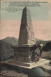 CPA AUTHION monument combats juin-juillet 1793 groupe alpin octobre 1901